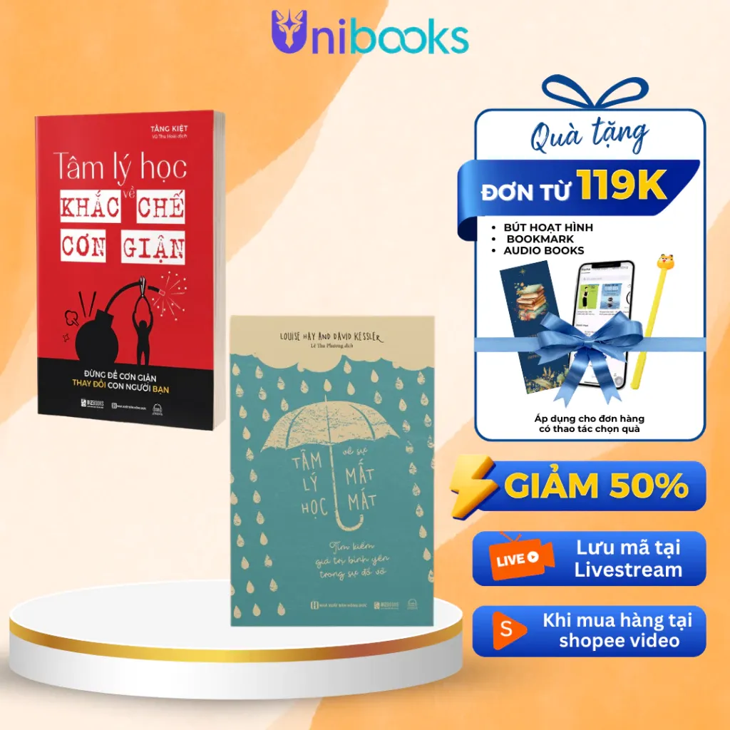 Sách - Bộ 2 Cuốn Sách Tâm Lý Học: Tâm Lý Học Về Khắc Chế Cơn Giận Và Tâm Lý Học Về Sự Mất Mát