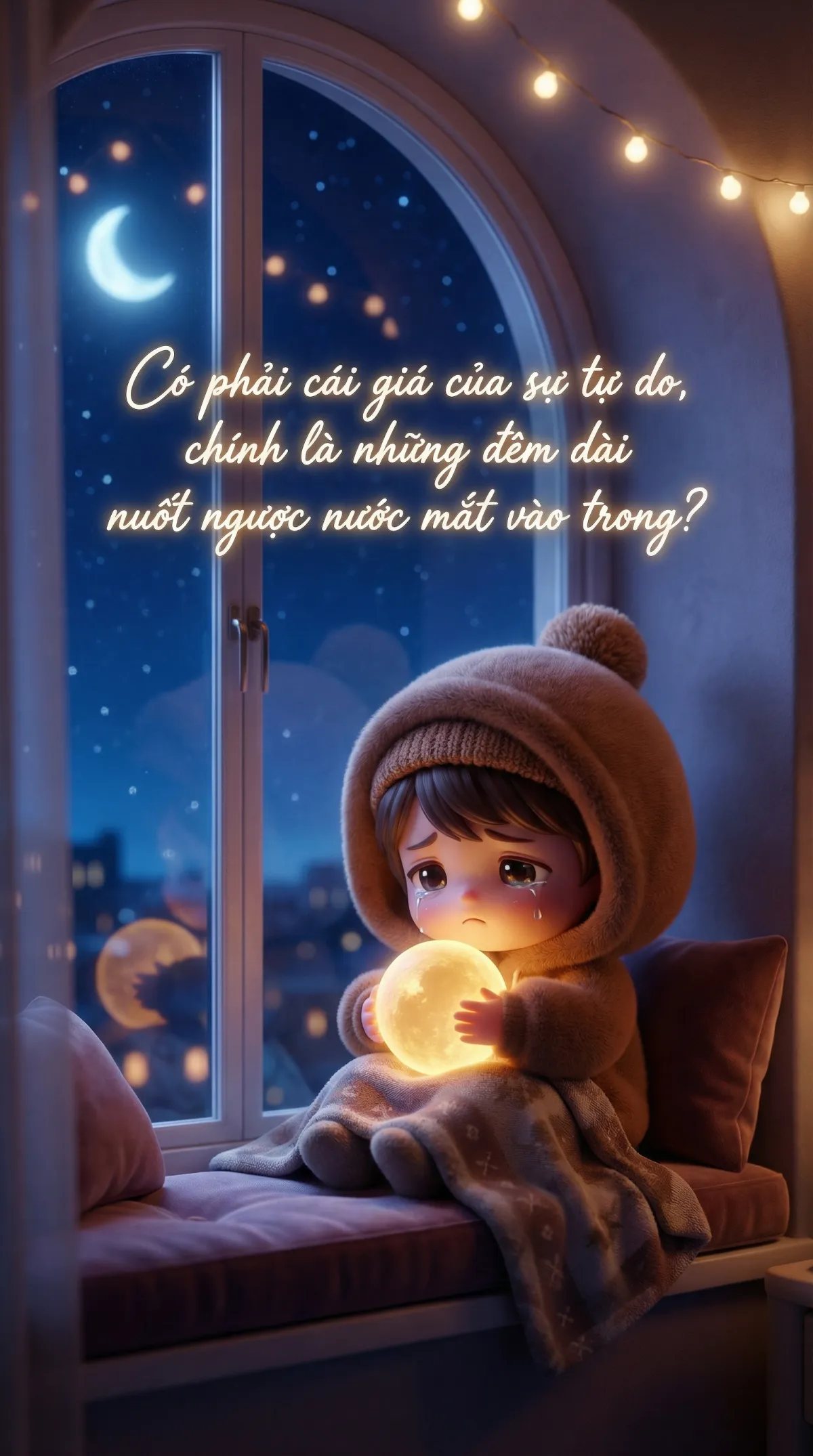 Có phải cái giá của sự tự do, chính là những đêm dài nuốt ngược nước mắt vào trong?